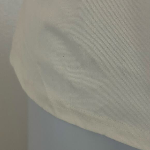 OGL Women's Criss Cross Off Shoulder Slim New Airy Brami Top Pure White XL New - Picture 5 of 9